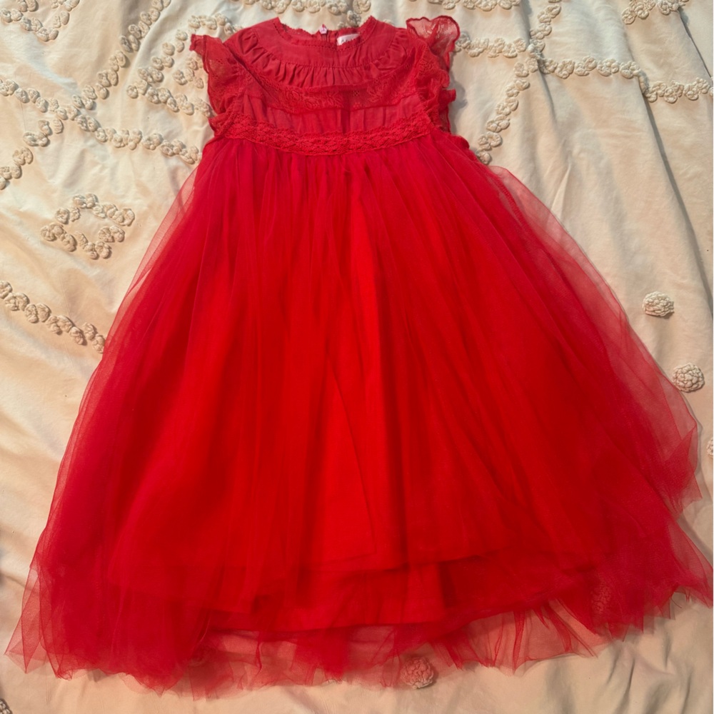 Red tulle dress 3T